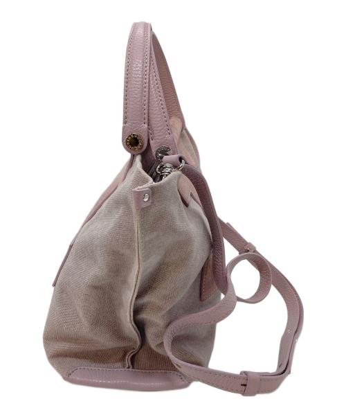 IACUCCI（イアクッチ）IACUCCI (イアクッチ) ソルベット S CANVAS SUEDE  ショルダーバッグ　ハンドバッグ　2WAYバッグ　イタリア製 ピンク サイズ:実寸参照の古着・服飾アイテム