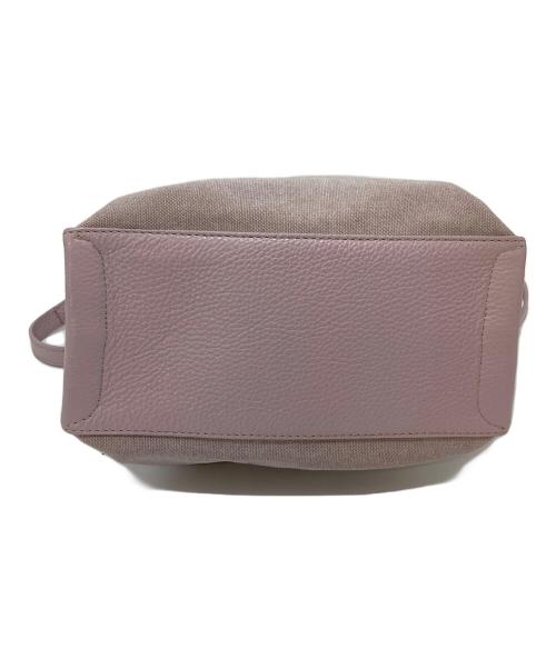 IACUCCI（イアクッチ）IACUCCI (イアクッチ) ソルベット S CANVAS SUEDE  ショルダーバッグ　ハンドバッグ　2WAYバッグ　イタリア製 ピンク サイズ:実寸参照の古着・服飾アイテム