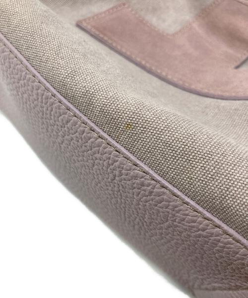IACUCCI（イアクッチ）IACUCCI (イアクッチ) ソルベット S CANVAS SUEDE  ショルダーバッグ　ハンドバッグ　2WAYバッグ　イタリア製 ピンク サイズ:実寸参照の古着・服飾アイテム