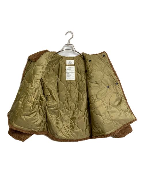 HYKE（ハイク）HYKE (ハイク) フェイクシアリングジャケット　ボアジャケット　アウター　日本製 ブラウン×グリーン サイズ:1の古着・服飾アイテム