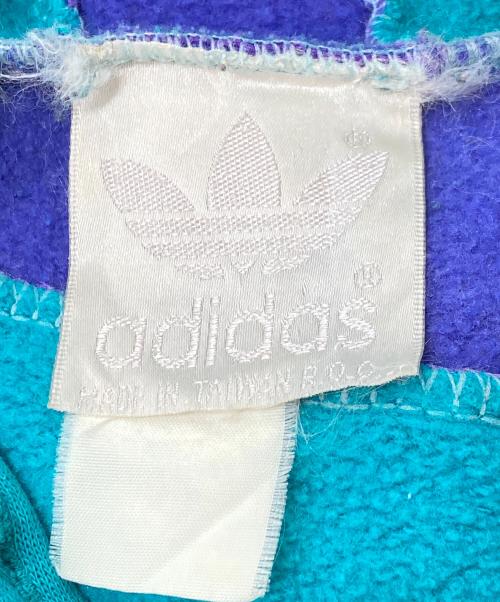 adidas（アディダス）adidas (アディダス) 【古着】ヴィンテージパーカー　銀タグ 80s  80年代 ブラック×ブルー サイズ:実寸参照の古着・服飾アイテム