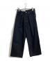 KURO（クロ）の古着「クロスワイドデニムパンツ　」｜インディゴ