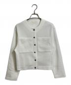 BALLSEYボールジィ）の古着「イギージャージー ショートカーディガン」｜ホワイト