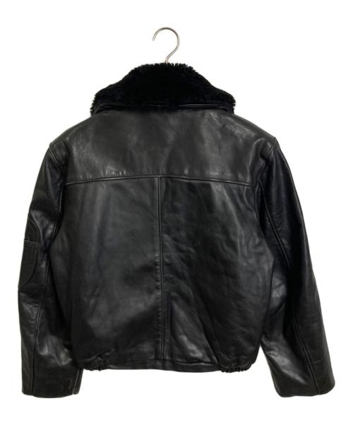 Schott（ショット）Schott (ショット) パイロットジャケット 襟付きフライトレザージャケット ブラック サイズ:38の古着・服飾アイテム