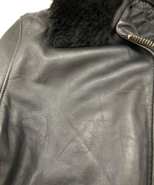 Schott（ショット）Schott (ショット) パイロットジャケット 襟付きフライトレザージャケット ブラック サイズ:38の古着・服飾アイテム