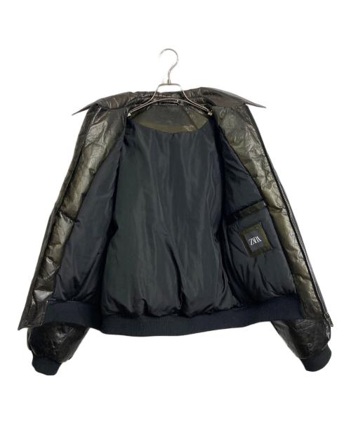 ZARA（ザラ）ZARA (ザラ) エコレザーボンバージャケット　 オリーブ サイズ:Mの古着・服飾アイテム