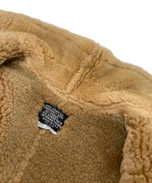USSHEEPSKIN（ユーエスシープスキン）USSHEEPSKIN (ユーエスシープスキン) B-3フライトジャケット　ムートンジャケット　USA製 ブラウン サイズ:38の古着・服飾アイテム