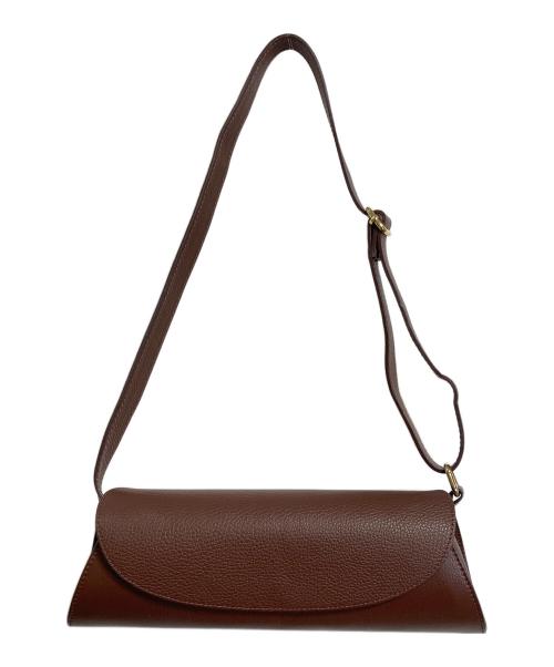 AULENTTI（オウレンティ）AULENTTI  (オウレンティ) ワンショルダーバッグ ツツガタBAG イタリア製　セレモニー ブラウン サイズ:実寸参照の古着・服飾アイテム
