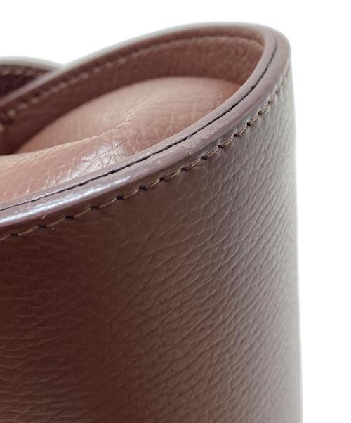 AULENTTI（オウレンティ）AULENTTI  (オウレンティ) ワンショルダーバッグ ツツガタBAG イタリア製　セレモニー ブラウン サイズ:実寸参照の古着・服飾アイテム