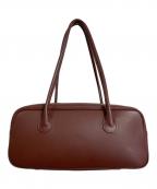 AULENTTIオウレンティ）の古着「ロングハンドルボストンバッグ　ハンドバッグ　スクエアバッグ　セレモニー　イタリア製　FRAMeWORK別注」｜ブラウン