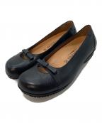 FOOTPRINTSフットプリンツ）の古着「リボン付きレザーパンプス」｜ブラック