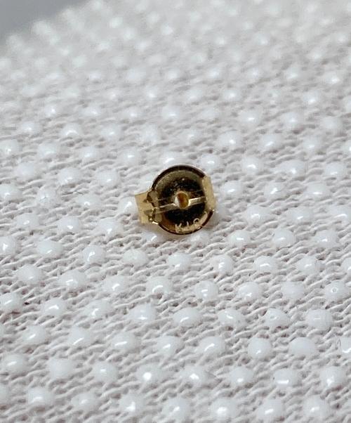 agete（アガット）agete (アガット) レッドクォーツピアス　K10 ピンク×ゴールド サイズ:実寸参照の古着・服飾アイテム