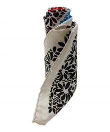 Christian Dior（クリスチャン ディオール）の古着「スカーフ　シルクスカーフ　花柄　総柄」｜トリコロールカラー