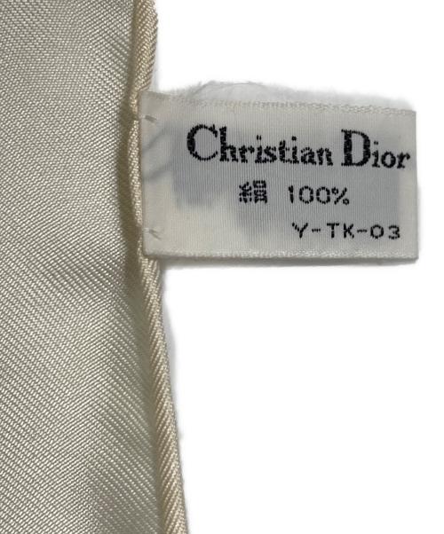 Christian Dior（クリスチャン ディオール）Christian Dior (クリスチャン ディオール) スカーフ　シルクスカーフ　花柄　総柄 トリコロールカラー サイズ:実寸参照の古着・服飾アイテム