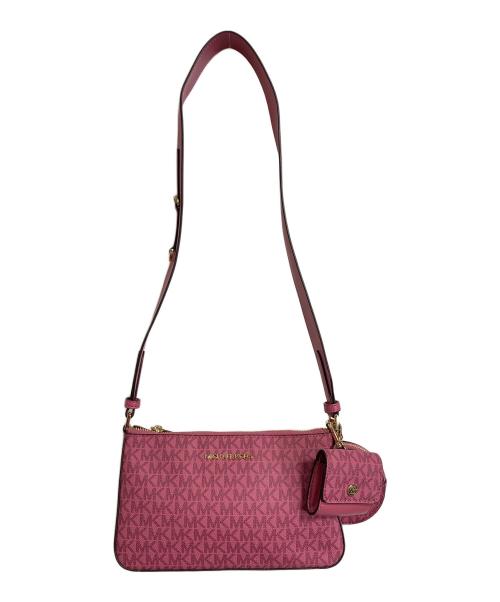 MICHAEL KORS（マイケル・コース）MICHAEL KORS (マイケル・コース) ジェット セット トラベル シグネチャー ショルダーバッグ　セレモニー ピンク サイズ:実寸参照の古着・服飾アイテム