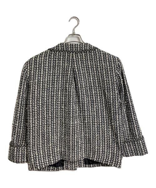 Snidel（スナイデル）Snidel (スナイデル) オーバーサイズツイードジャケット　セレモニー ホワイト×ブラック サイズ:ONE SIZEの古着・服飾アイテム