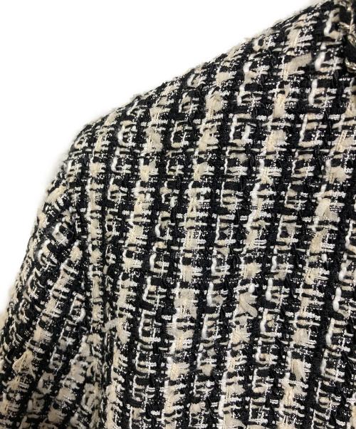 Snidel（スナイデル）Snidel (スナイデル) オーバーサイズツイードジャケット　セレモニー ホワイト×ブラック サイズ:ONE SIZEの古着・服飾アイテム