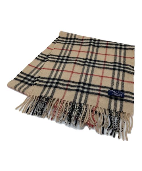 BURBERRY LONDON（バーバリーロンドン）BURBERRY LONDON (バーバリーロンドン) ノバチェックカシミヤマフラー ベージュ サイズ:実寸参照の古着・服飾アイテム