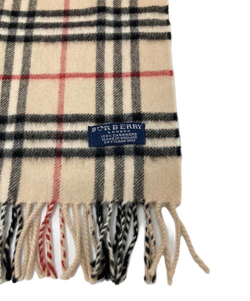 BURBERRY LONDON（バーバリーロンドン）BURBERRY LONDON (バーバリーロンドン) ノバチェックカシミヤマフラー ベージュ サイズ:実寸参照の古着・服飾アイテム