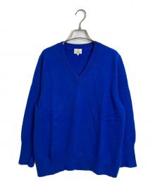 23区（ニジュウサンク）の古着「ピュアカシミヤ Vネック ニット」｜ブルー