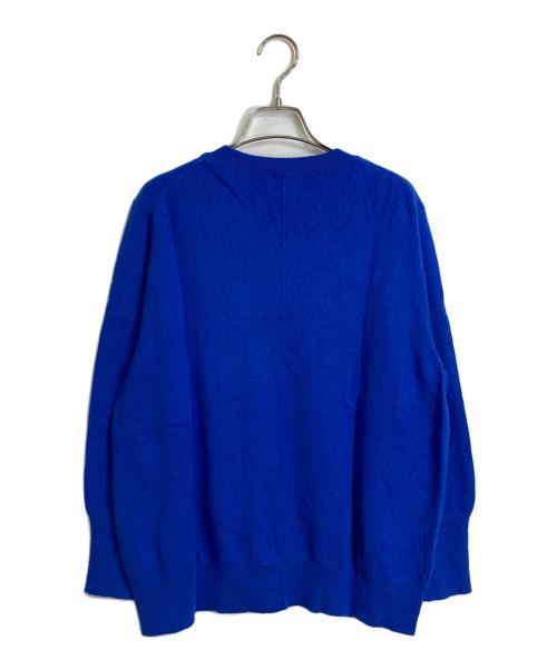 23区（ニジュウサンク）23区 (ニジュウサンク) ピュアカシミヤ Vネック ニット ブルー サイズ:44の古着・服飾アイテム