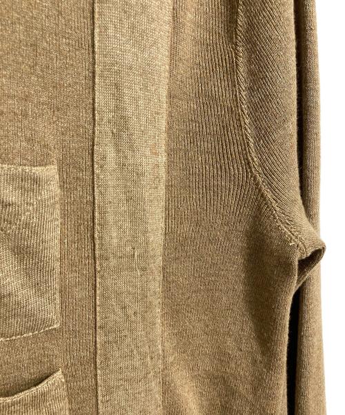 POLO RALPH LAUREN（ポロ・ラルフローレン）POLO RALPH LAUREN (ポロ・ラルフローレン) スウェードパッチ切替リネン混カーディガン　EXCLUSIVE OF DECORATION ベージュ サイズ:XLの古着・服飾アイテム