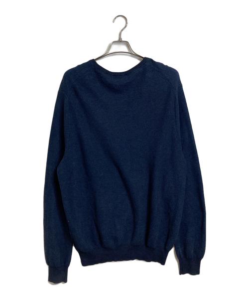 POLO RALPH LAUREN（ポロ・ラルフローレン）POLO RALPH LAUREN (ポロ・ラルフローレン) PIMA COTTON 鹿の子ニット　 ネイビー サイズ:XLの古着・服飾アイテム