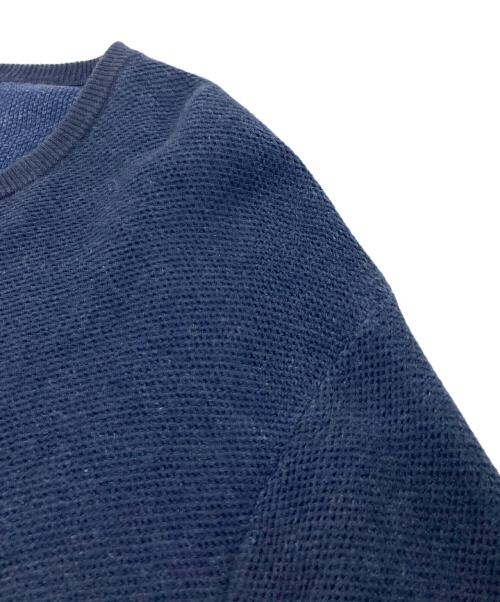 POLO RALPH LAUREN（ポロ・ラルフローレン）POLO RALPH LAUREN (ポロ・ラルフローレン) PIMA COTTON 鹿の子ニット　 ネイビー サイズ:XLの古着・服飾アイテム