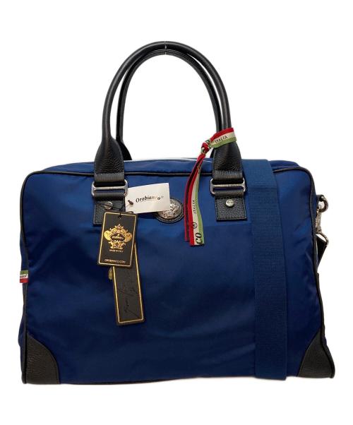 Orobianco（オロビアンコ）Orobianco (オロビアンコ) リモンタナイロンビジネスバッグ　ショルダーバッグ ネイビー×ブラック サイズ:実寸参照の古着・服飾アイテム