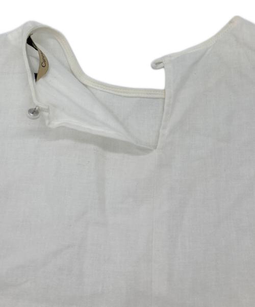 Curensology（カレンソロジー）Curensology (カレンソロジー) フローティアードワンピース　長袖ワンピース ホワイト サイズ:38の古着・服飾アイテム