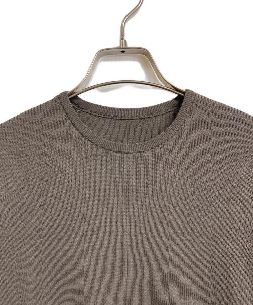 MUSE（ミューズ）MUSE (ミューズ) BOND RIB クルーネック プルオーバー　長袖ニット　薄手ニット　ウールニット　日本製 ブラウン サイズ:実寸参照の古着・服飾アイテム