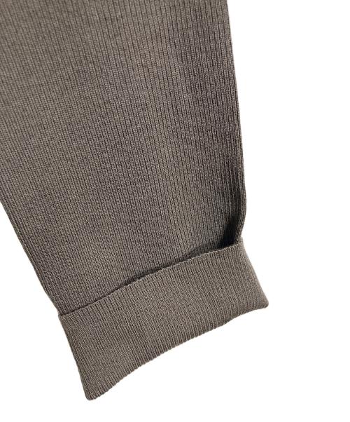 MUSE（ミューズ）MUSE (ミューズ) BOND RIB クルーネック プルオーバー　長袖ニット　薄手ニット　ウールニット　日本製 ブラウン サイズ:実寸参照の古着・服飾アイテム