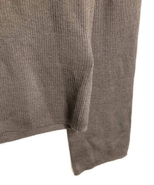 MUSE（ミューズ）MUSE (ミューズ) BOND RIB クルーネック プルオーバー　長袖ニット　薄手ニット　ウールニット　日本製 ブラウン サイズ:実寸参照の古着・服飾アイテム