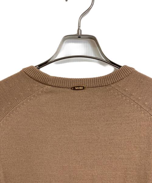 MUSE（ミューズ）MUSE (ミューズ) WISH クルーネック プルオーバー　ニット　長袖ニット　ウールニット　日本製 ブラウン サイズ:実寸参照の古着・服飾アイテム