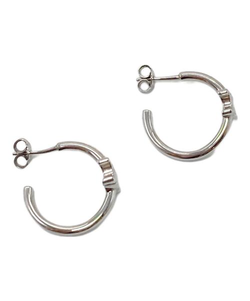 CELINE（セリーヌ）CELINE (セリーヌ) トリオンフ アシンメトリックフープ　ピアス シルバー サイズ:実寸参照の古着・服飾アイテム