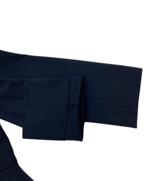UNTITLED（アンタイトル）UNTITLED (アンタイトル) コットン混ジャージ カラーレスジャケットスカートセットアップ ネイビー サイズ:2の古着・服飾アイテム