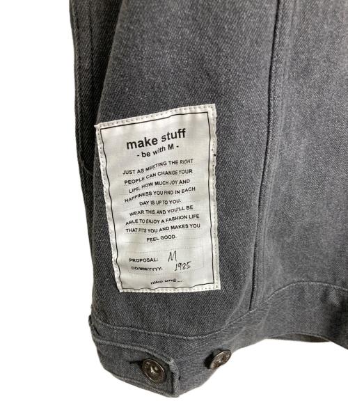 niko and（ニコアンド）niko and (ニコアンド) make stuff  デニムドッキングベスト　アウター　ライトアウター　Misayoさんプロデュース ブラック×グレー サイズ:FREEの古着・服飾アイテム