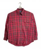 POLO RALPH LAURENポロ・ラルフローレン）の古着「【古着】90’S トラッド チェックシャツ　長袖シャツ　90年代 G.I. SHIRT ポニーなし」｜レッド