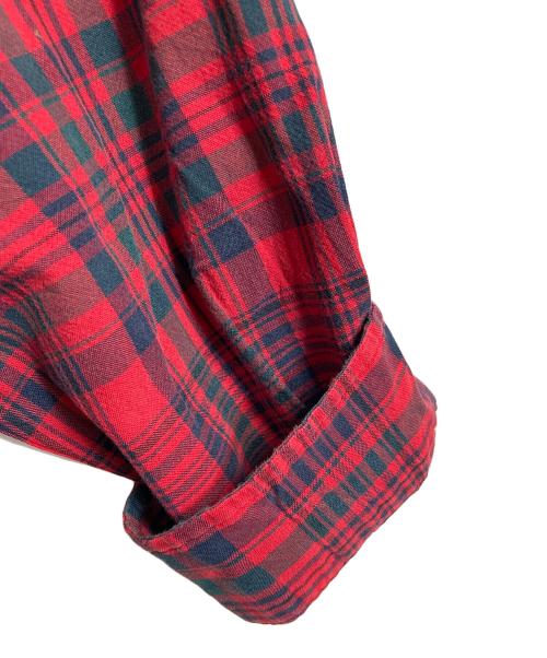 POLO RALPH LAUREN（ポロ・ラルフローレン）POLO RALPH LAUREN (ポロ・ラルフローレン) 【古着】90’S トラッド チェックシャツ　長袖シャツ　90年代 G.I. SHIRT ポニーなし レッド サイズ:XLの古着・服飾アイテム