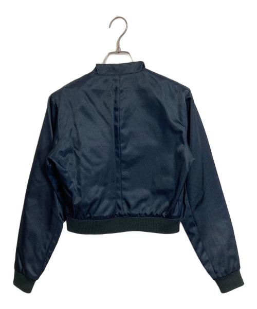 A.P.C.（アーペーセー）A.P.C. (アーペーセー) 【古着】90’Sジップアップショートジャケット サテン　アウター　ライトアウター　 90年代 ETE 1998 フランス製 ネイビー サイズ:Sの古着・服飾アイテム