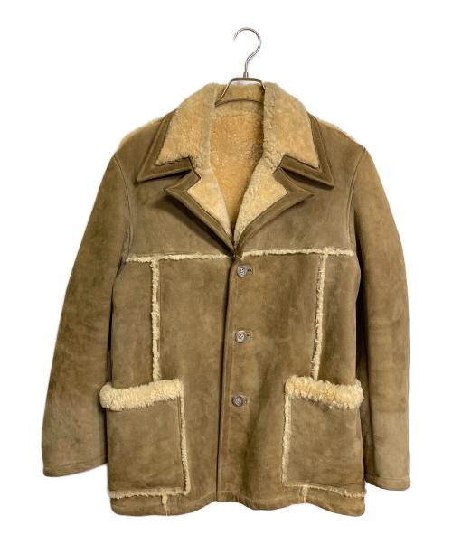LEATHERCRAFT SPECIALISTS（レザークラフト スペシャリスト）LEATHERCRAFT SPECIALISTS (レザークラフト スペシャリスト) 【古着】ムートンコート　アウター ベージュ サイズ:実寸参照の古着・服飾アイテム