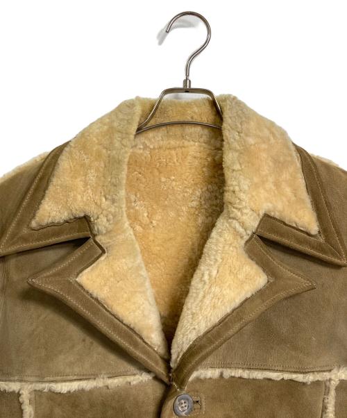 LEATHERCRAFT SPECIALISTS（レザークラフト スペシャリスト）LEATHERCRAFT SPECIALISTS (レザークラフト スペシャリスト) 【古着】ムートンコート　アウター ベージュ サイズ:実寸参照の古着・服飾アイテム