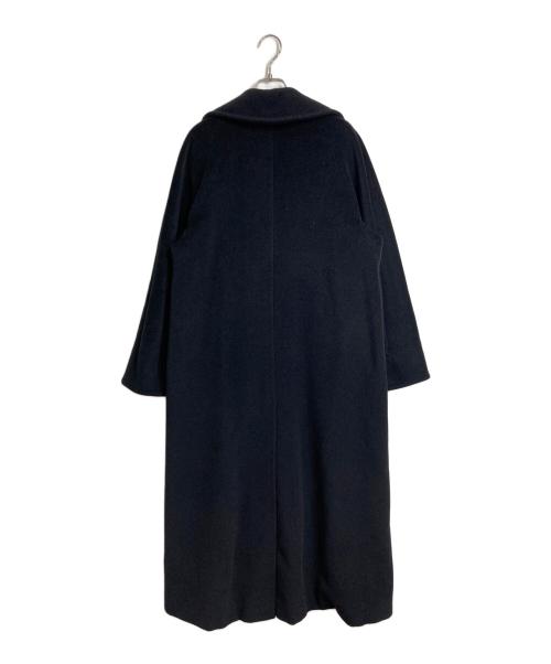 MaxMara（マックスマーラ）MaxMara (マックスマーラ) ヴァージンウールチェスターコート　ラグラン　ロングコート　白タグ ブラック サイズ:40の古着・服飾アイテム