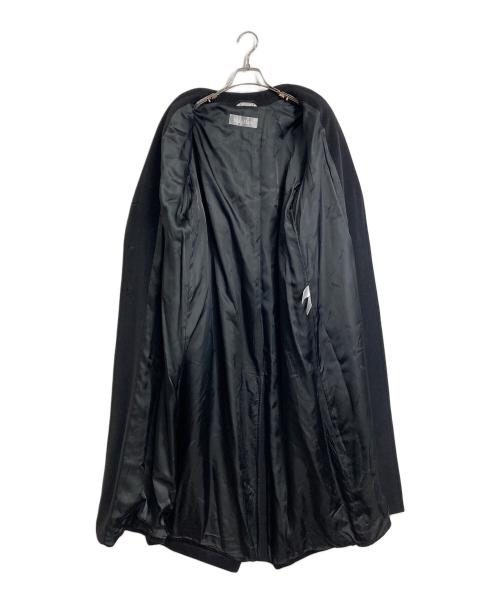 MaxMara（マックスマーラ）MaxMara (マックスマーラ) ヴァージンウールチェスターコート　ラグラン　ロングコート　白タグ ブラック サイズ:40の古着・服飾アイテム