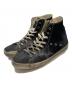 GOLDEN GOOSE（ゴールデングース）の古着「FRANCY ヴィンテージ加工ハイカットスニーカー」｜ブラック