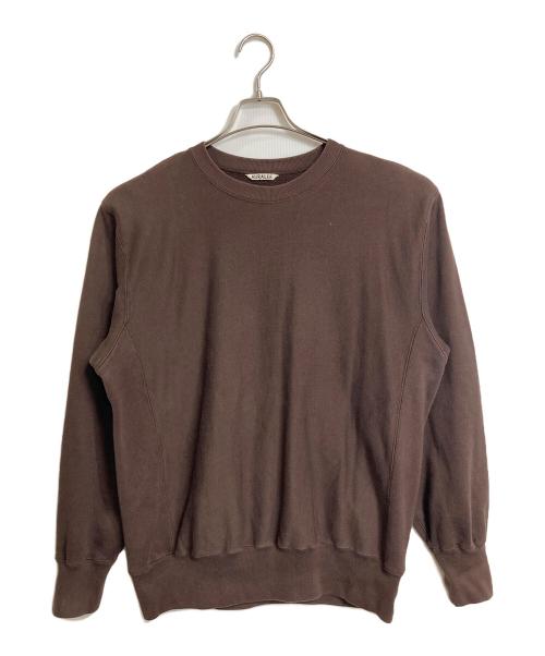 AURALEE（オーラリー）AURALEE (オーラリー) HIGH COUNT HEAVY SWEAT P/O  スウェット　日本製 ブラウン サイズ:4の古着・服飾アイテム