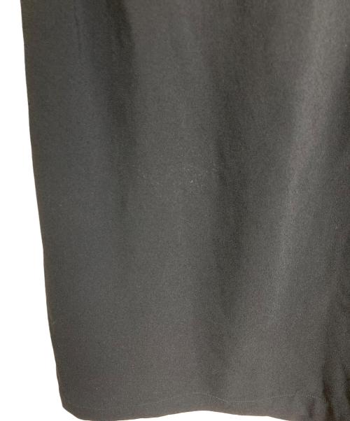 NO CONTROL AIR（ノーコントロールエアー）no control air (ノーコントロールエアー) アセテート&ポリエステルライトクレープダブルクロス プリーツスカート　ロングスカート　セレモニー ブラック サイズ:38の古着・服飾アイテム