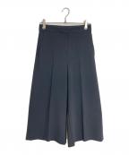 theoryセオリー）の古着「Tailor Crepe Wide Crop Pant クロップドワイドパンツ　センタープレスパンツ」｜ブラック