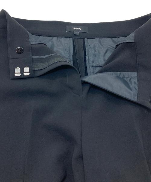 theory（セオリー）theory (セオリー) Tailor Crepe Wide Crop Pant クロップドワイドパンツ　センタープレスパンツ ブラック サイズ:00の古着・服飾アイテム