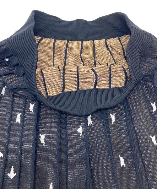 Diagram（ダイアグラム）Diagram (ダイアグラム) セットアップ　キカ柄JQニットトップ セーター  スカート ブラック サイズ:36の古着・服飾アイテム